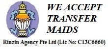 Maid agency: Rinzin Agency Pte. Ltd.